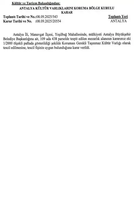 Manavgat’ta Antalya Büyükşehir Mezarlık Alanı Dahil 3 Koruma Kararı 4